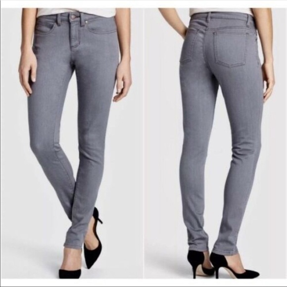 EUC Eileen Fisher Organic Cotton Gray Stretch Denim Jeans Size 8 - Picture 1 of 8